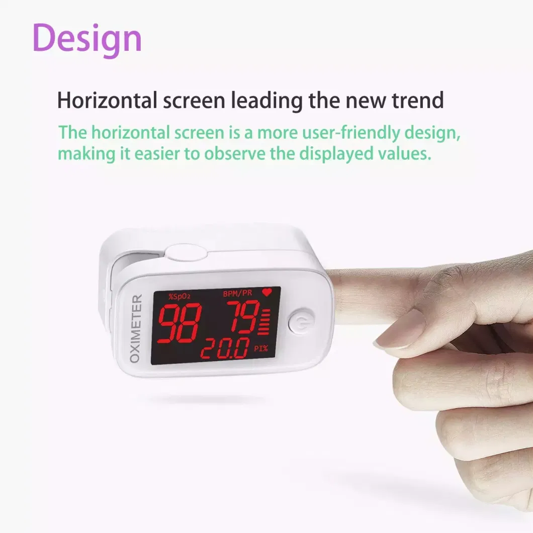 Unique Design Fingertip Pulse Oximeter with Medical CE Oximeter LED Screen Display