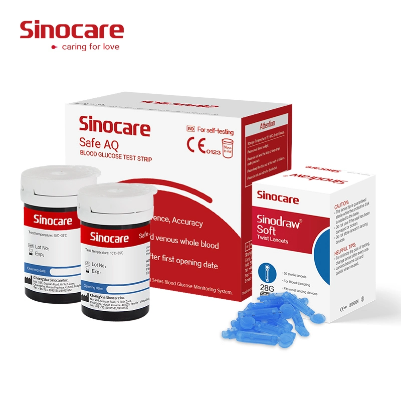 Sinocare Non Invasive Glucose Meter Free Glucose Monitoring Sensor Diabetic Test Strips Blood Glucose Test Strips