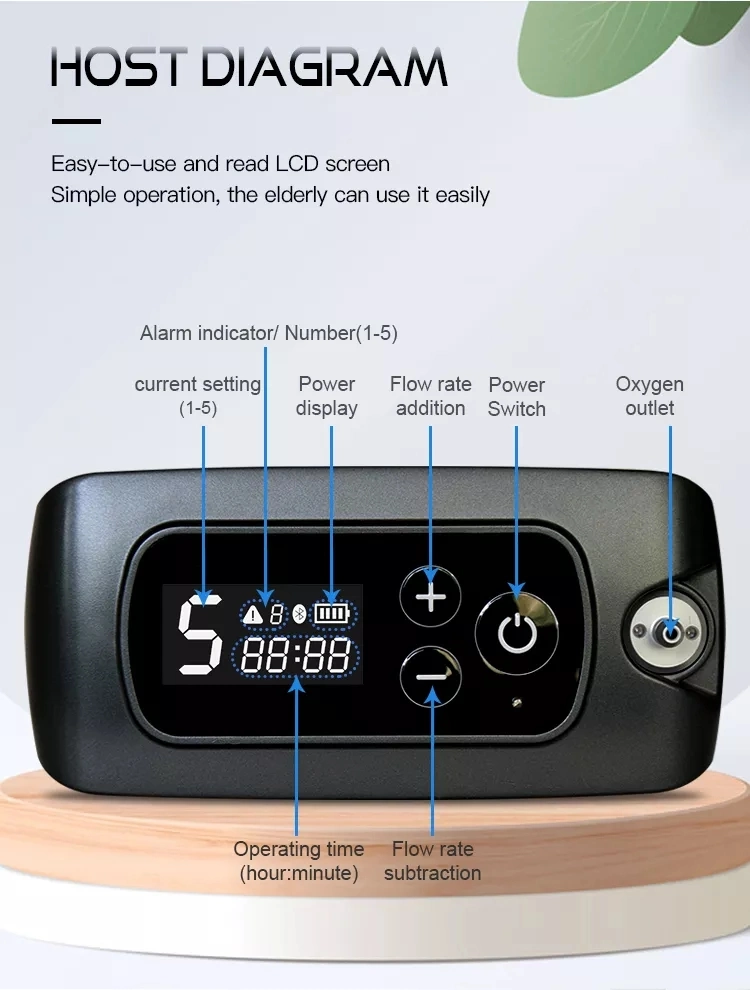 New Design Portable Battery Operated Traveling Use Pulse Model Portable Oxygen Concentrator