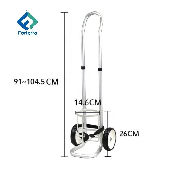 High Quality Portable Steel Gas Cylinder Trolley 120mm 145mm Dia. Medical Oxygen Gas Cylinder Trolley