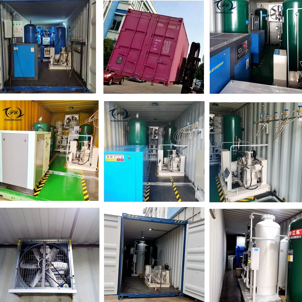 High Purity Open-Type Mobile Industrial and Medical Hospital Use Psa Containerized Oxygen Making Equipment for Filling Cylinder