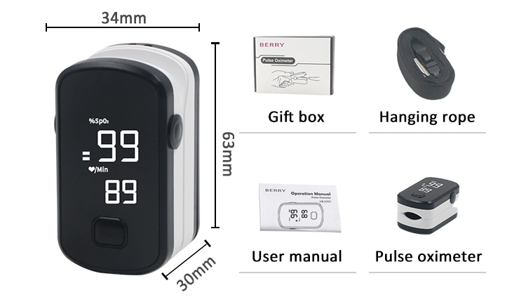 LED Display SpO2 Fingertip Monitor Oxygen Level Measurement Devices for Hospital and Home