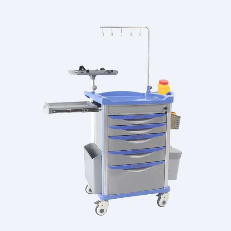 ABS Multifunctional Anesthesia Medicine Delivery Treatment Cart Medical Trolley