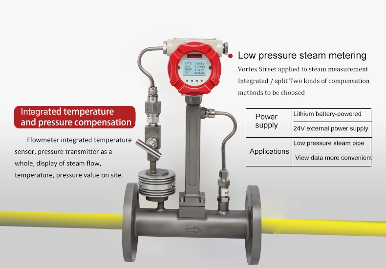 Vortex Type Flow Meter Oxygen Flowmeter with Humidifier Chemical Flow Meter