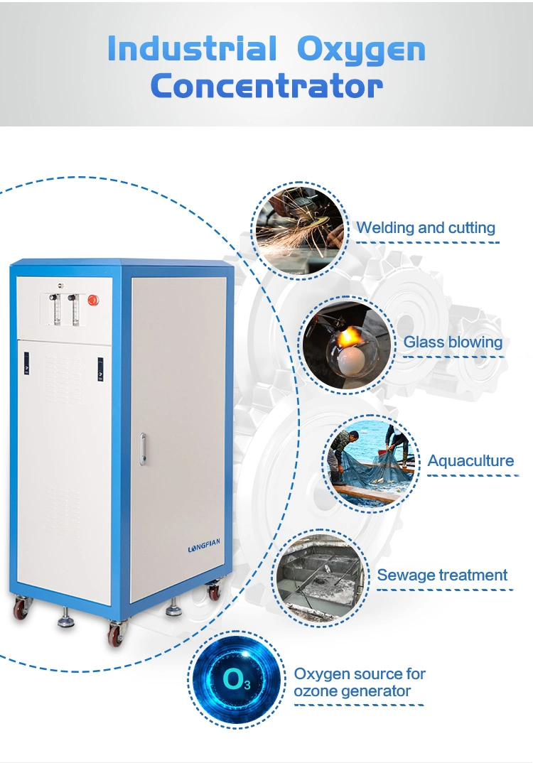 40lpm Fish Aquaculture Oxygen Equipment 96% Oxygen with CE