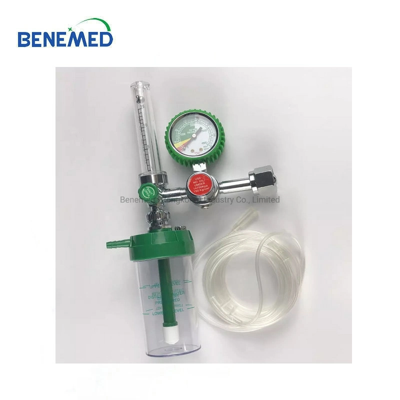 Medical Oxygen Regulator Flowmeter with Humidifier Bottle / Optional Connections