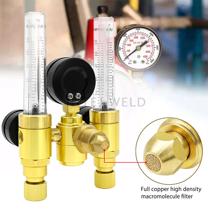 New Type Argon Regulator Gas Pressure Regulator with Three Gauge