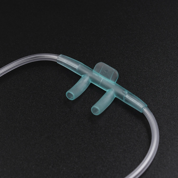 High Flow Disposable Medical Colored Soft Oxygen Nasal Catheter Cannula