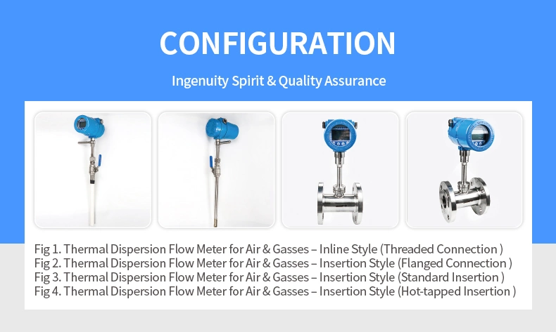 Medical Application DN80 Pipeline Thermal Mass Flow Meter for Nitrogen Gas