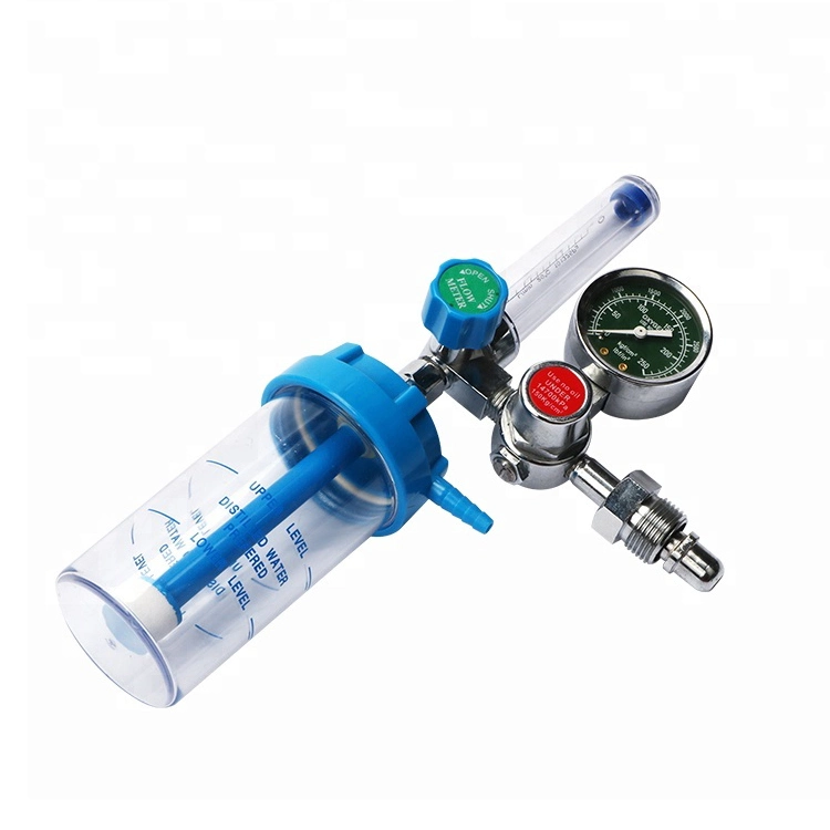 Medical Buoy Type Oxygen Inhalator Flowmeter with Humidifier Bottle Oxygen Regulator