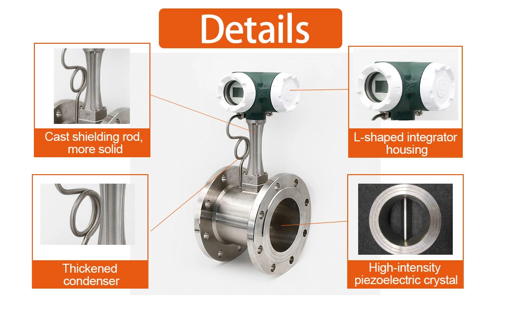 Low Price Hydrogen Medical Oxygen Liquefied Petroleum Gas Vortex Flowmeter