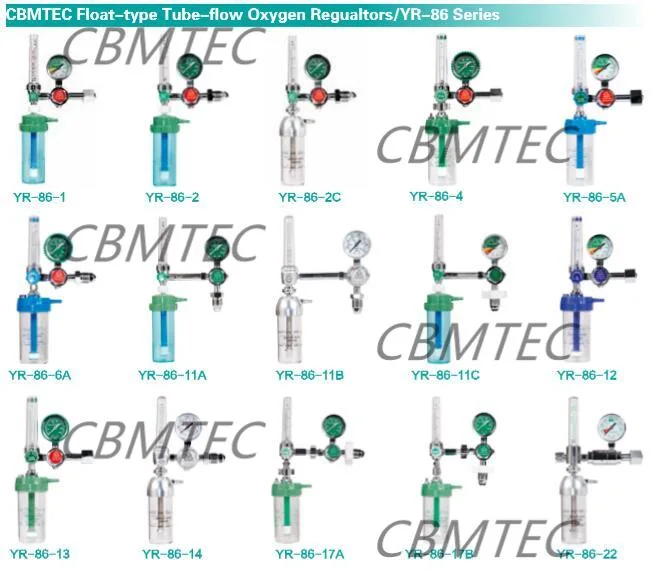 RoHS Certificate Medical Oxygen Cylinder Regulator with Flow Meter