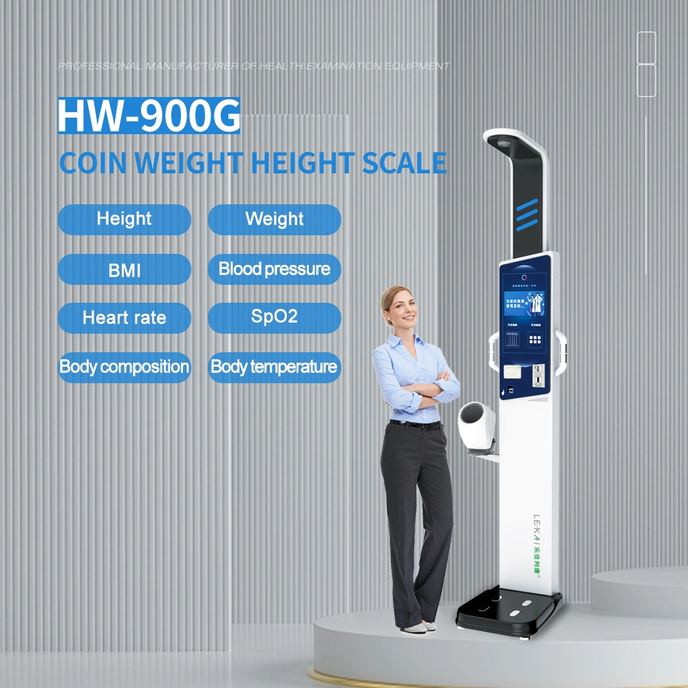 Medical Hospital Standing Scale Height Weight and Fat Health Check-up Machine