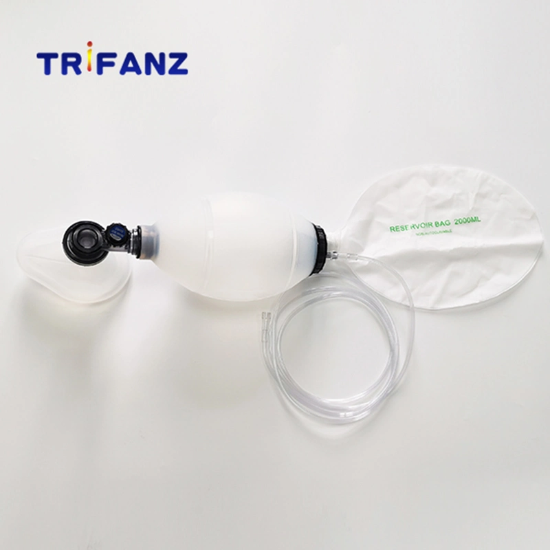 First Aid Manual Silicone Oxygen Resuscitator Autoclavable Adult/Pediatric/Infant Medical Emergency Artificial Resuscitator