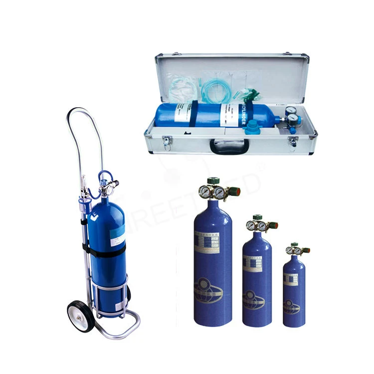 High Pressure Nitrogen Aluminum Gas Bottles Medical Equipment