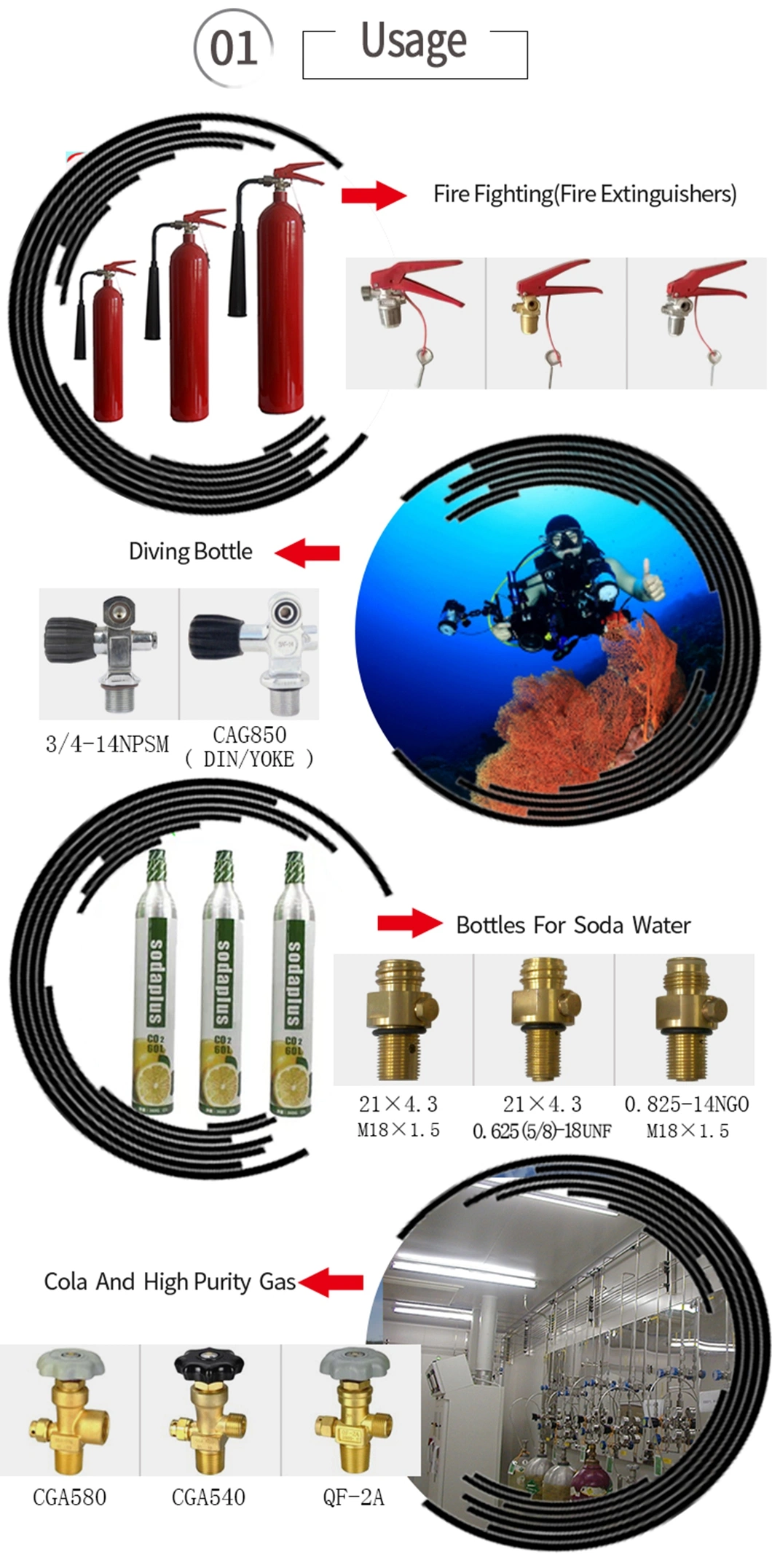 Portable Oxygen Tanks Tabung Oksigen Medis 0.6L to 50L Oxigen Cylinder with Regulator Oxigen