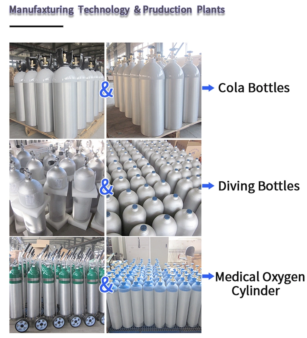 Portable Oxygen Tanks Tabung Oksigen Medis 0.6L to 50L Oxigen Cylinder with Regulator Oxigen