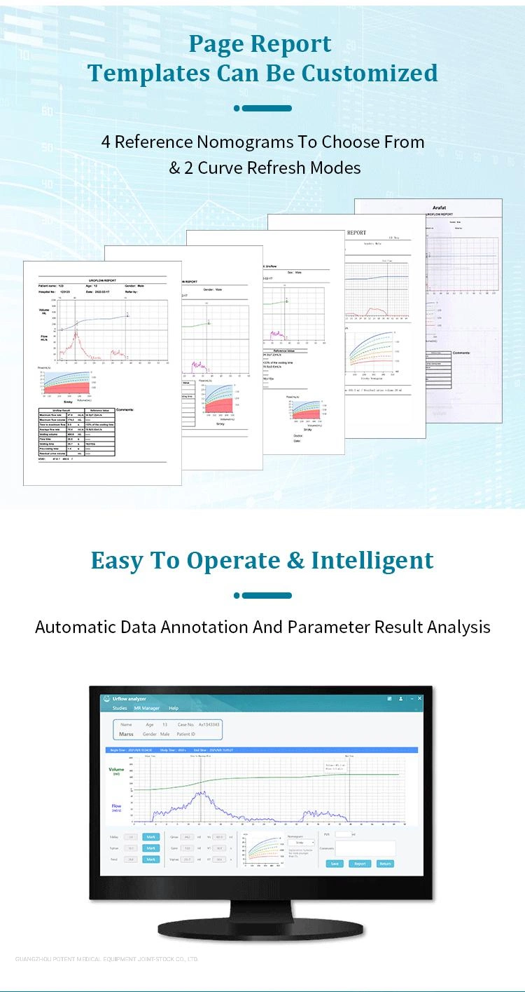 27*29*35cm ISO13485 Approved China Equipment Urine Flow Meter Medical Portable Uroflowmetry OEM PT- Ufm- C