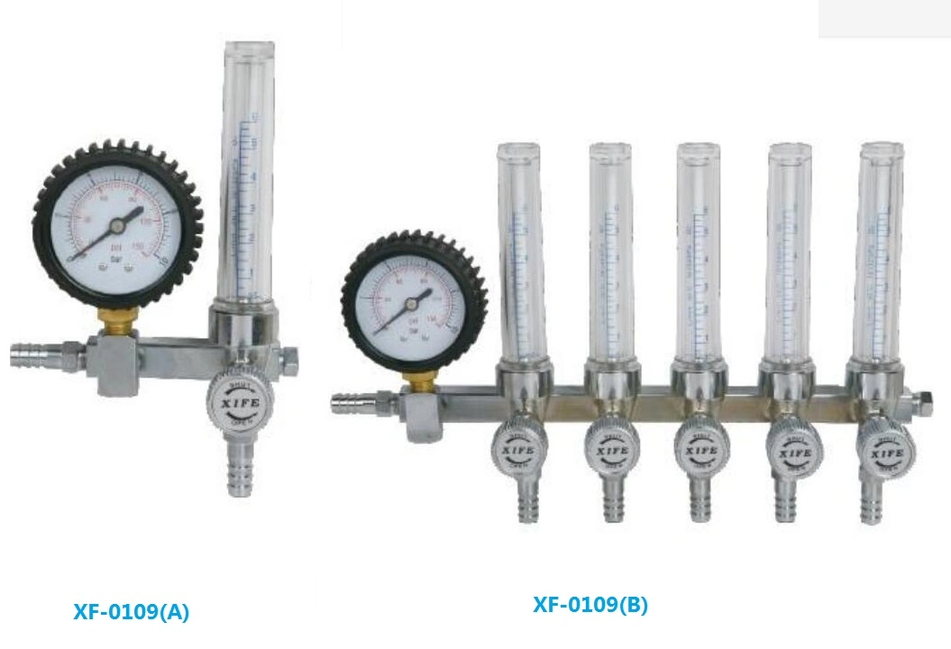 Oxygen Flowmeter with Regulator and Humidifier Bottle