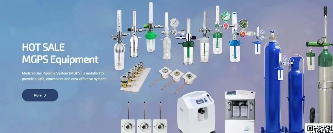 Types Oxygen Flow Meter with Humidifier Bottle or Hospital