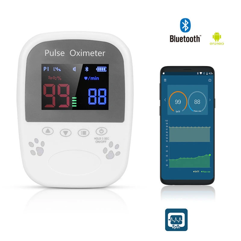 Animal Oximeter Blood Oxygen Digital Handheld Veterinary Rechargeable Pulse Oximeter for Dogs