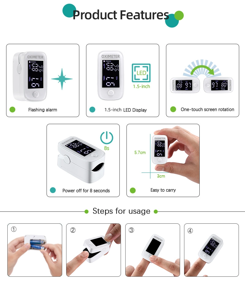 Blood Oxygen Monitors High Accurate Portable Digital Finger Pulse Oximeter