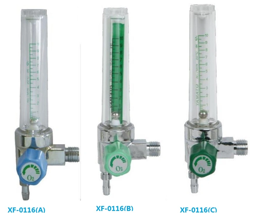 Oxygen Flowmeter with Regulator and Humidifier Bottle