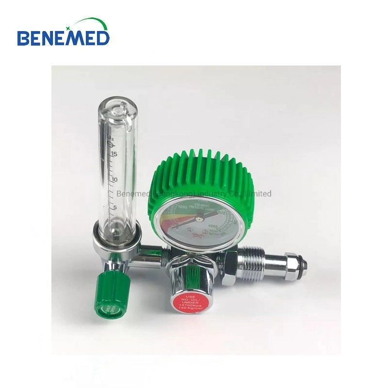 Medical Oxygen Regulator Flowmeter with Humidifier Bottle / Optional Connections