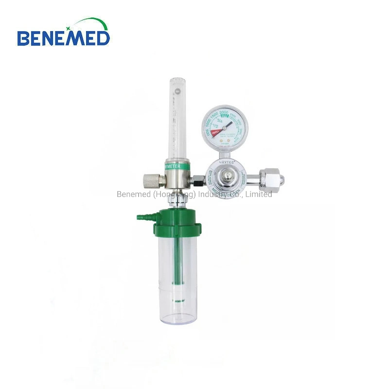 Medical Oxygen Regulator Flowmeter with Humidifier Bottle / Optional Connections