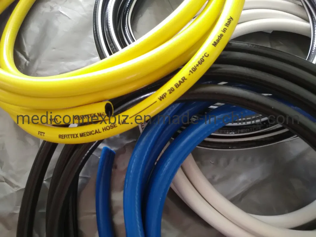 20 Bar Medical Hoses for Oxygen/Nitrogen Oxide/Air/Helium/Xeno/Carbon Dioxide/Nitrogen Oxide and Nitrogen Mixture