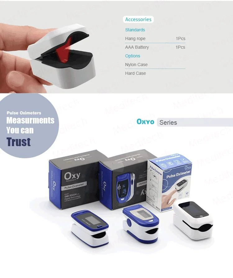 CE Approval Fingertip Pulse Oximeter with 4 Different Display Modes