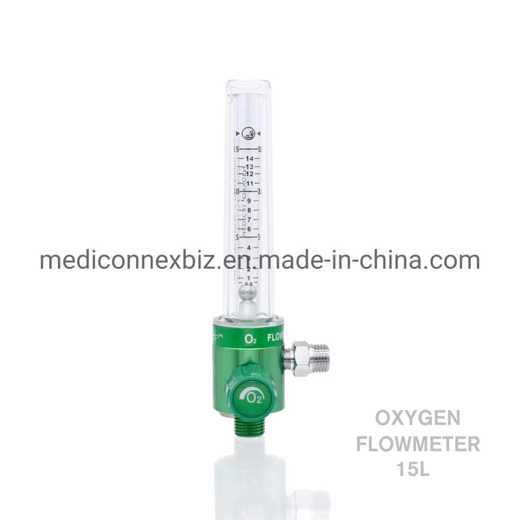 Medical Oxygen Flowmeter for Wall 1.5L/ 15L/30L/40L/70L with Different Adapter