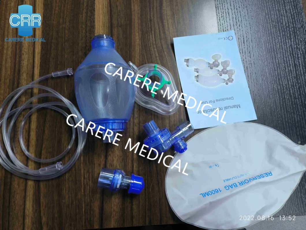 Factory Supplying High Quality Medical Machine Medical Equipment Supplies Good Quality First Aid Silicone PVC Manual Pump Oxygen Resuscitator Ambu Bag Portable