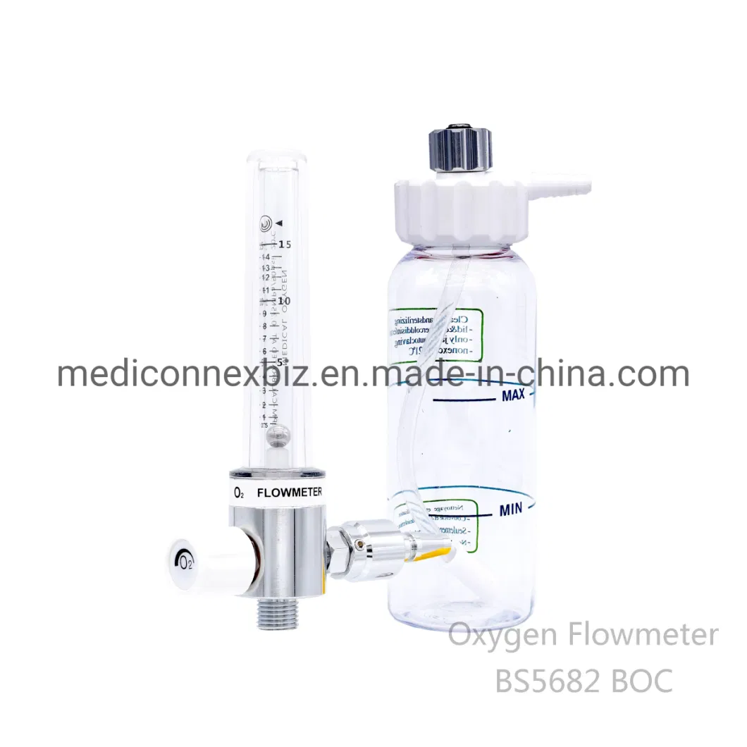 Medical Oxygen Flowmeter for Wall 1.5L/ 15L/30L/40L/70L with Different Adapter