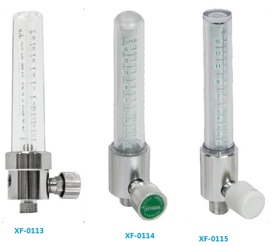 Oxygen Flowmeter with Regulator and Humidifier Bottle