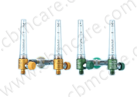 Aluminum Body Oxygen Flowmeters with Humidifier Bottles