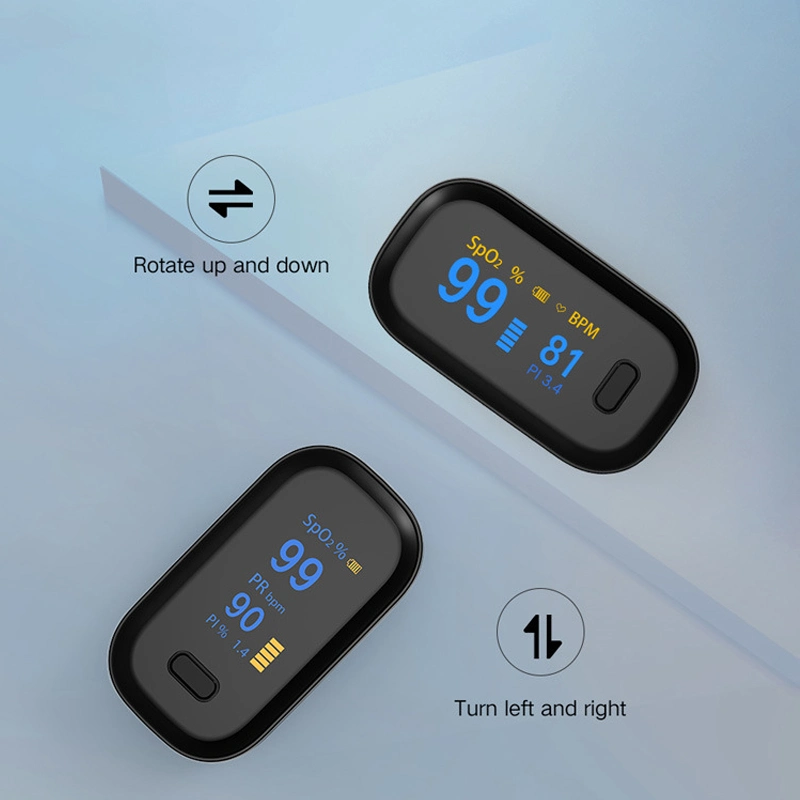 Homecare Medical Use Finger Oximeter Fingertip Blood Oxygen Alarm Machine