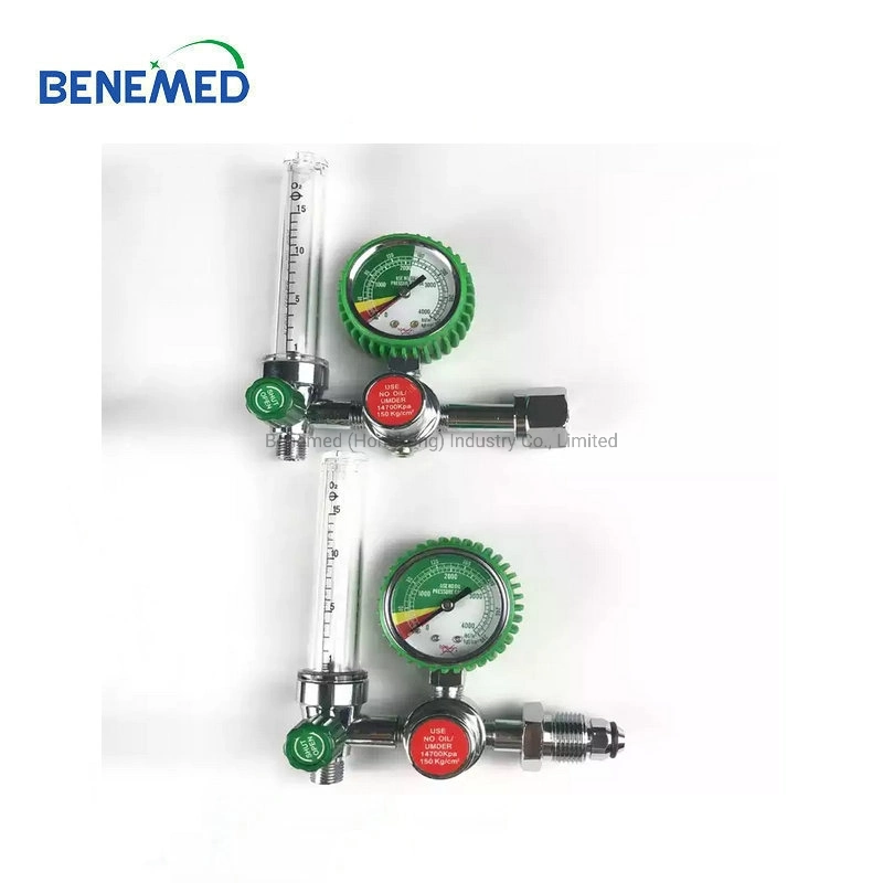 Medical Oxygen Regulator Flowmeter with Humidifier Bottle / Optional Connections