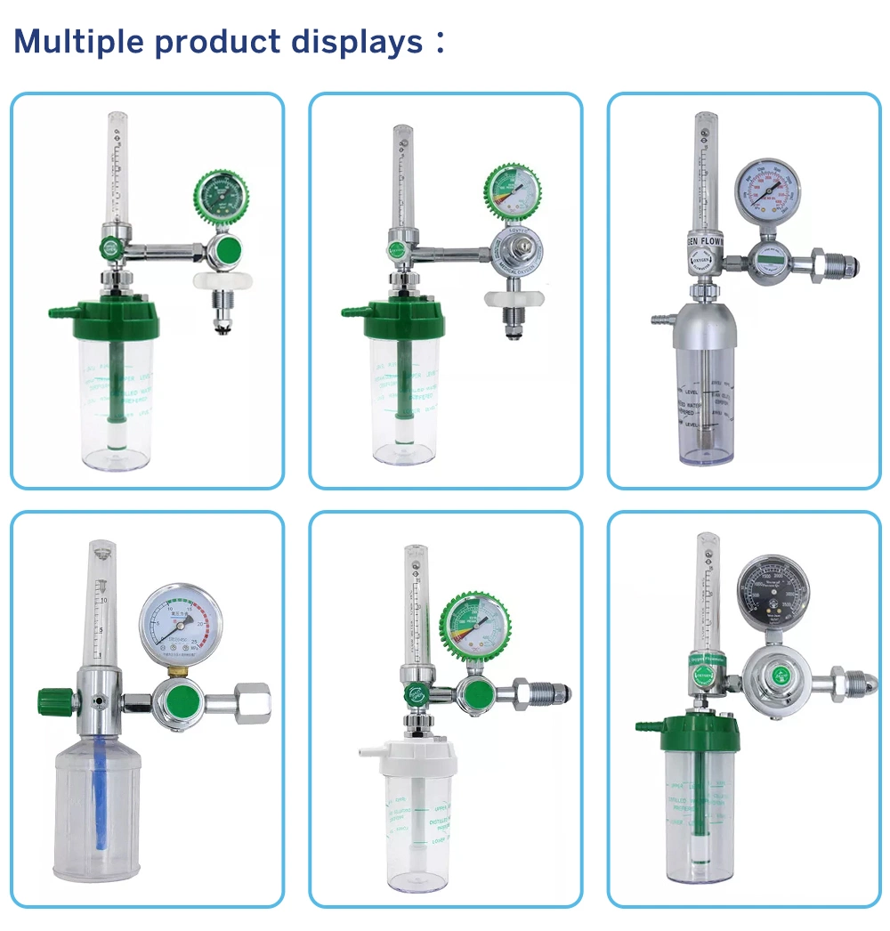 Oxygen Pressure Gas Regulator Cga540 Flowmeter Inhaler Flow Meter Absorber Buoy Type Inhalator