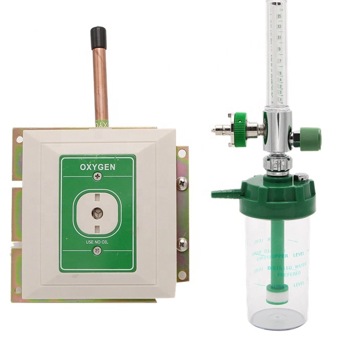 Medical Oxygen Flowmeter with Humidifier Bottle Ohmeda Adapter Wall