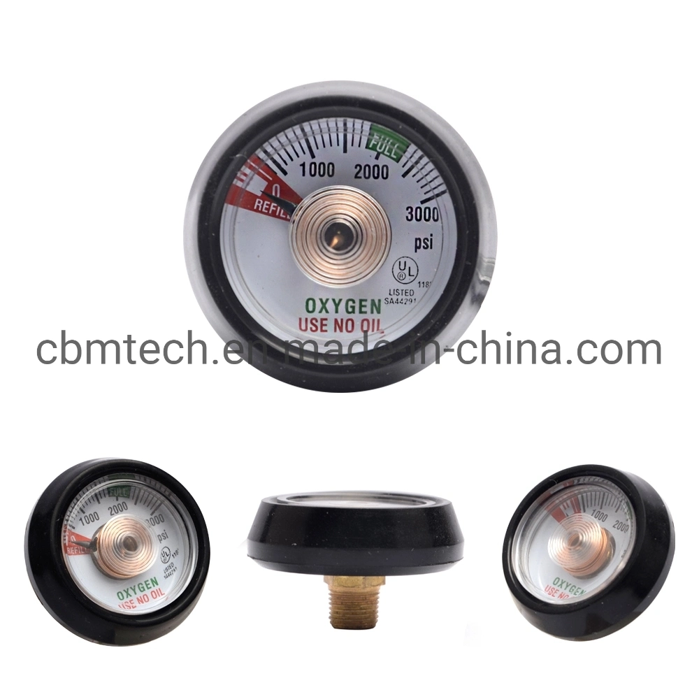 Medical Oxygen Pressure Gauge for Click-Style Regulators