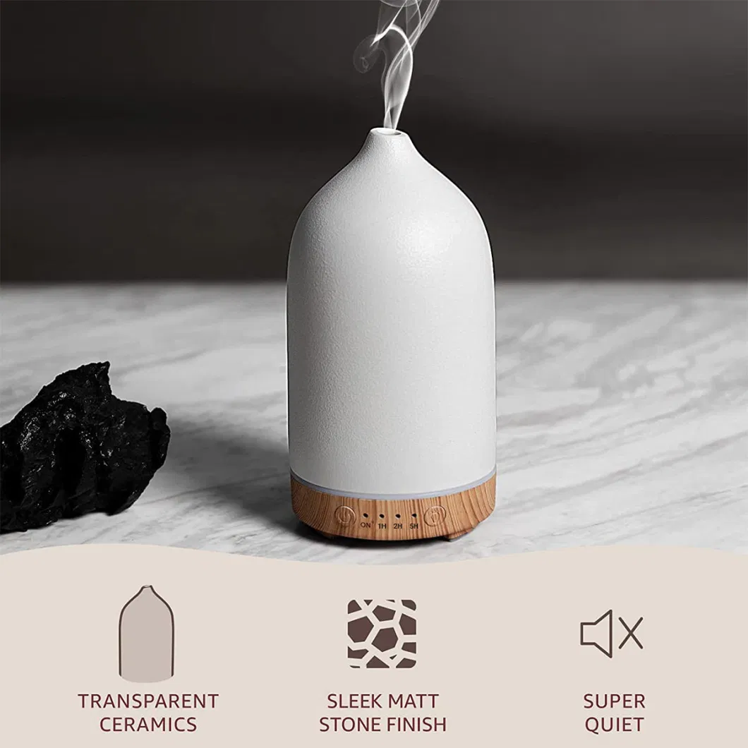 Ceramic Essential Oil Diffuser Indoor Electric Ultrasonic Air Humidifier Home Aromatherapy Machine