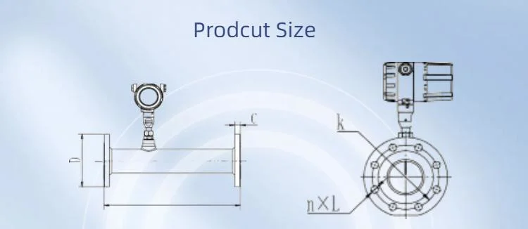 RS485 Output Gas Mass Flowmeter Sensor Insertion Oxygen Thermal CO2 Gas Mass Flow Meter