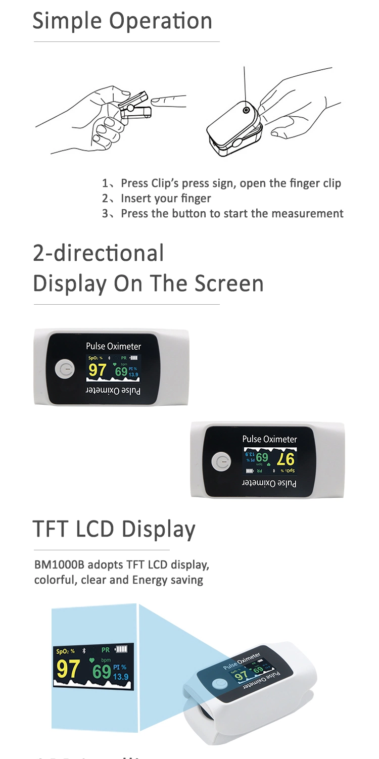 Free Sample Manufacturer Oximeter Berry Popular Color Display Oxygen Levels Sensor