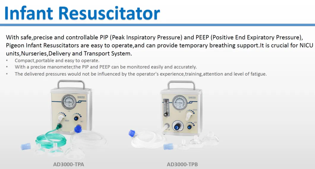 Medical Infant Neonatal Oxygen Resuscitator Resuscitation Kit for New Born Baby