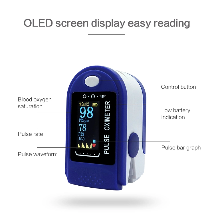 Self Check OLED Children Oximeter Fingertip Pulse for Home Life