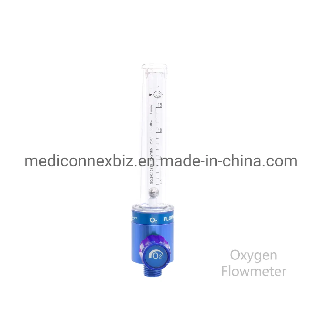 Medical Oxygen Flowmeter for Wall 1.5L/ 15L/30L/40L/70L with Different Adapter