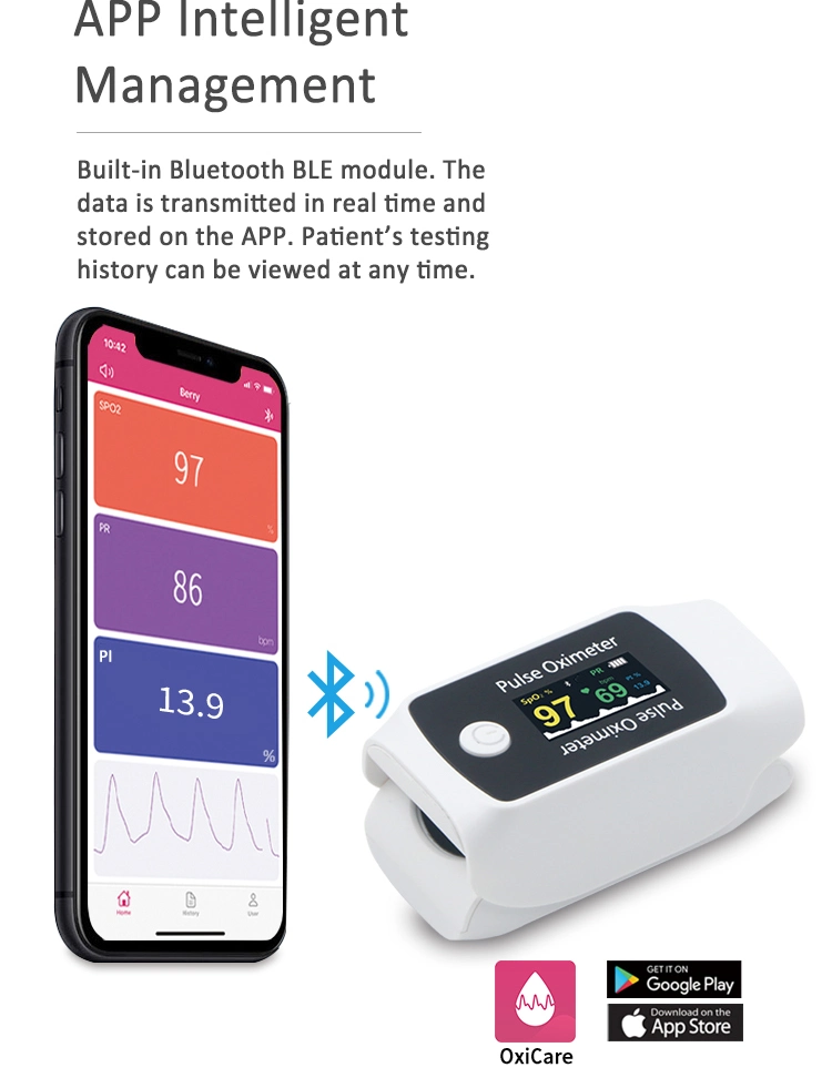 Manufacturer Oximeter Berry Popular Color Display Fingertip Oxygen Reader