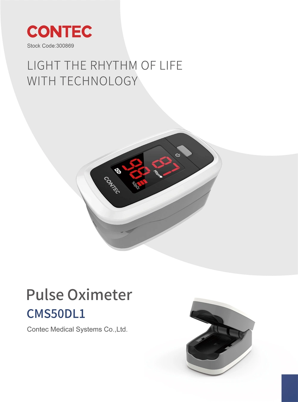 Contec Cms50dl1 Medical Equipment SpO2 Senser Fingertip Oximeter