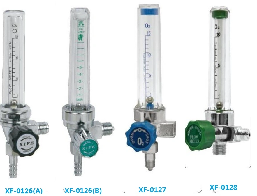 Oxygen Flowmeter with Regulator and Humidifier Bottle